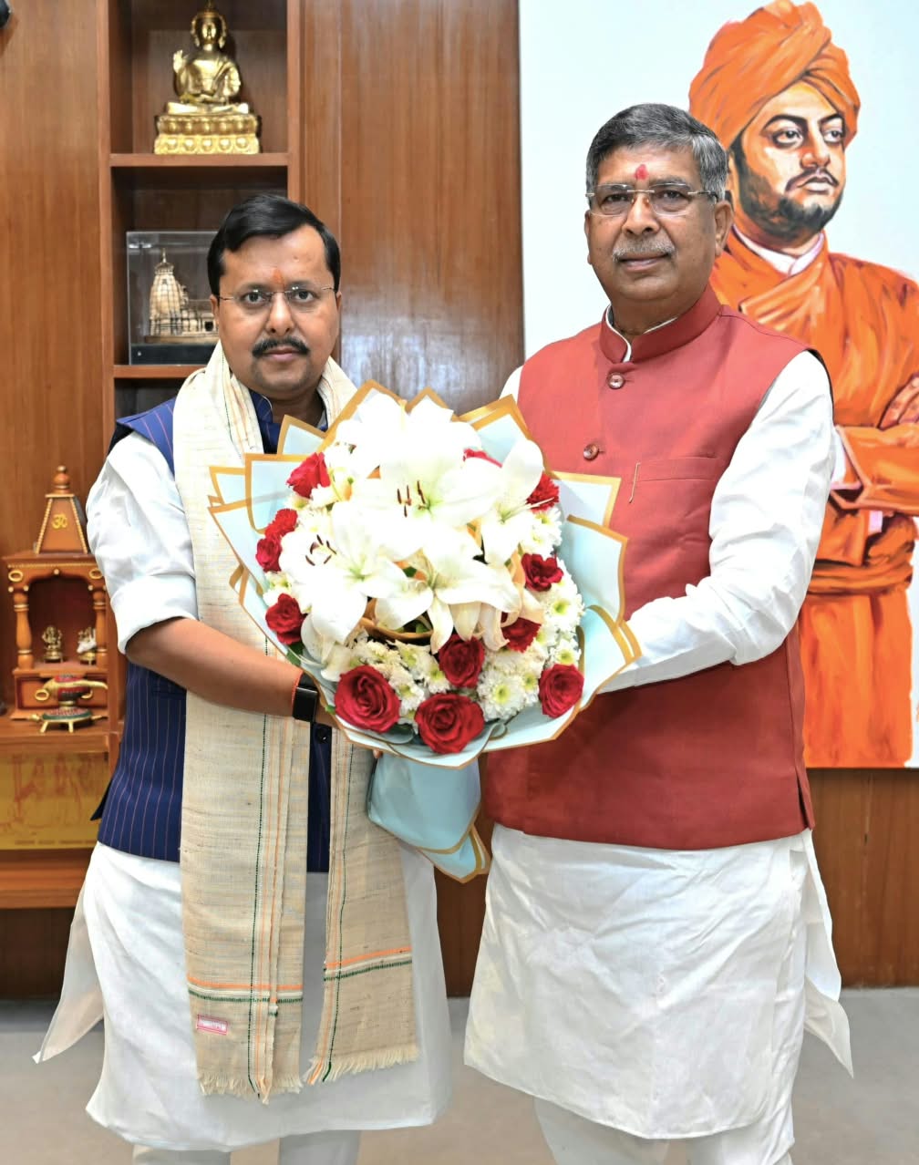 BJP National President Nitin Naveen meets Jharkhand BJP State President Aditya Sahu