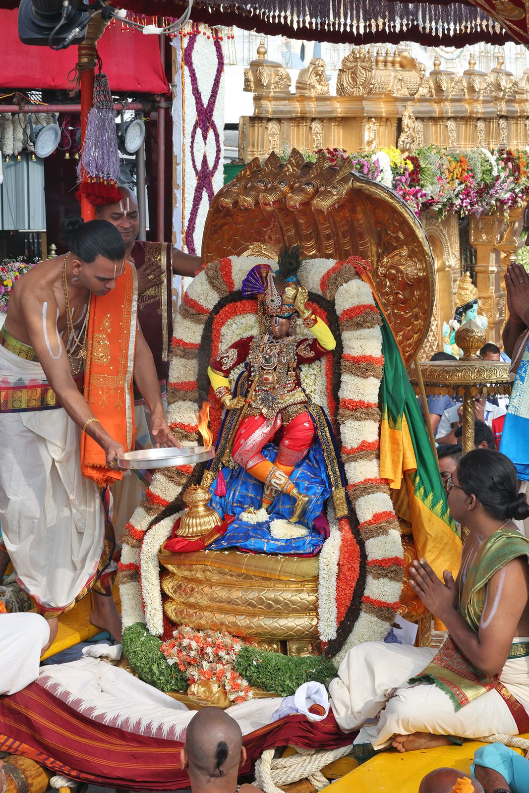 Lord Venkateswara's small serpent chariot in Tirumala