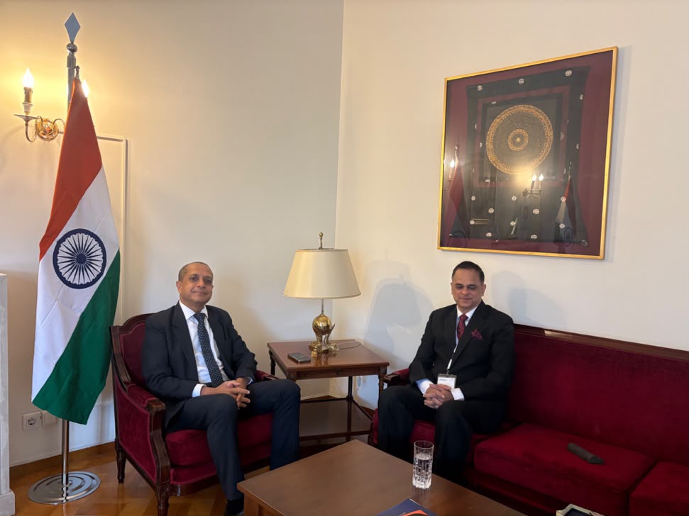 Chief Secretary meets Indian envoy in Athens to discuss strengthening India-Greece ties